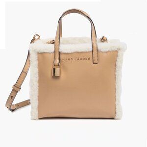 MARC JACOBS Mini Grind Faux Fur Trim Tote Bag